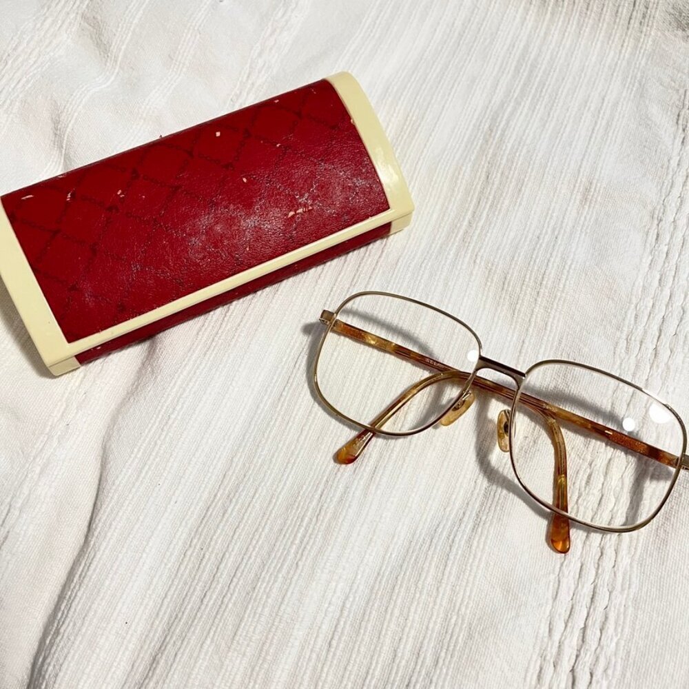 Vintage St. Lawrence Eyeglasses Gold Metal Aviator Frame
